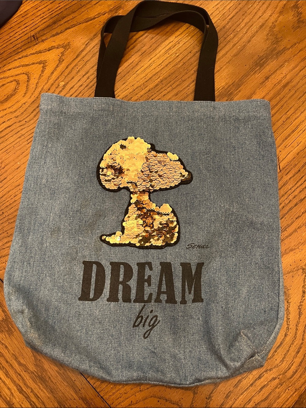 Snoopy x Innisfree denim tote bag